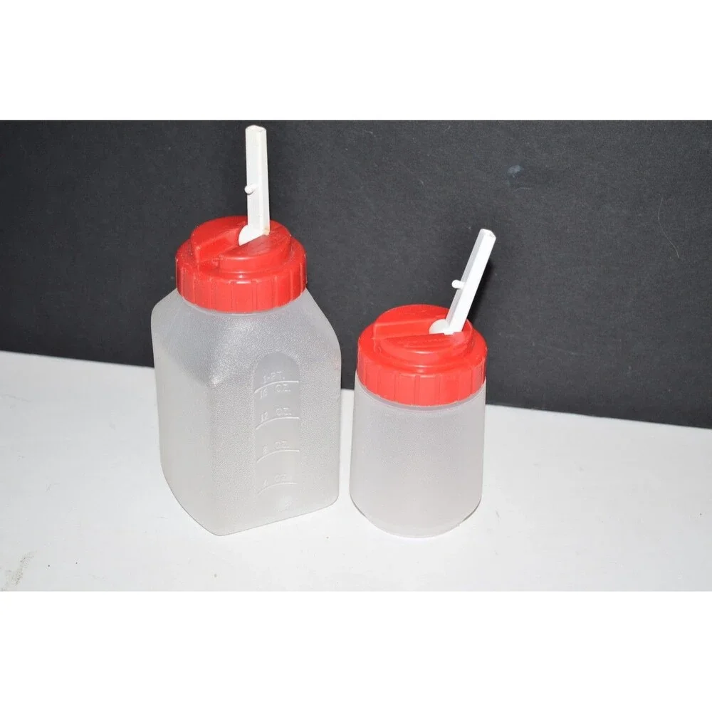 Vtg Rubbermaid Servin Saver Juice Box 16 oz Drink Bottle Red lid 0229 One pint +